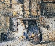 Camille Pissarro, Die Kuche in Piettes Haus, Montfoucault